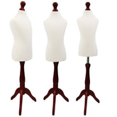 Children Kids Age 5-6 Years Tailors Dummy Mannequin, White Torso Bust with a Red Wood Tripod Stand